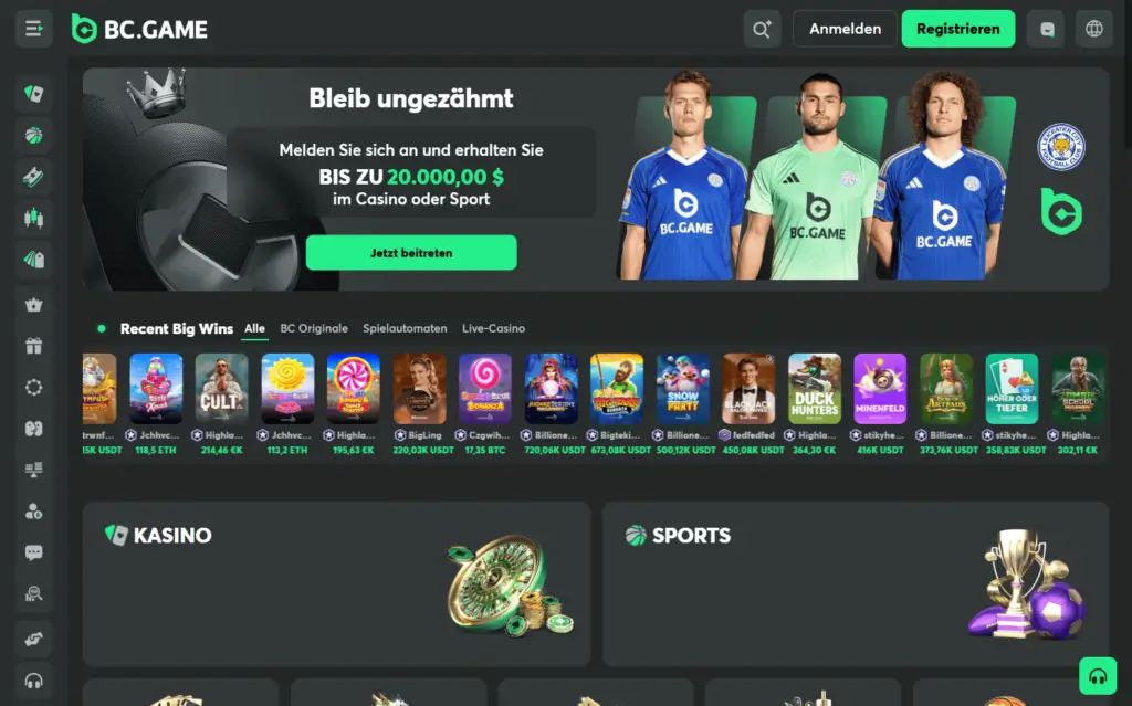 BC.Game Online Casino Homepage