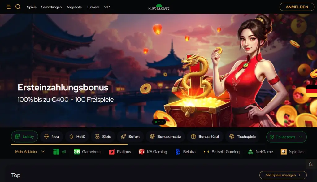 Katsubet Online Casino Homepage