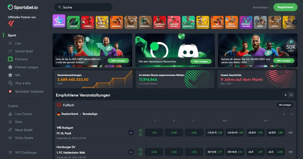 Sportsbet Online Casino Homepage